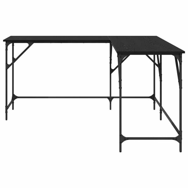 Escritorio Roble Negro 149 x 149 x 75 cm Madera contrachapada M 5