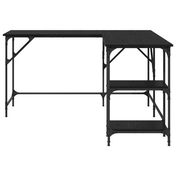 Escritorio Roble Negro 139 x 139 x 75 cm Madera contrachapada M 5