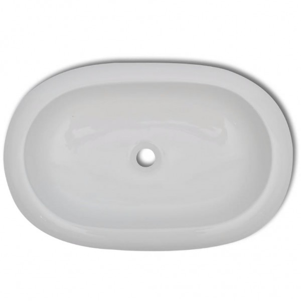 Lavabo ovalado de cerámica blanco 63x42 cm M 3