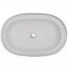Lavabo ovalado de cerámica blanco 63x42 cm 3