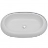 Lavabo ovalado de cerámica blanco 63x42 cm 4