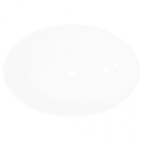 Lavatório de luxo em cerâmica oval 40 x 33 cm branco M 4