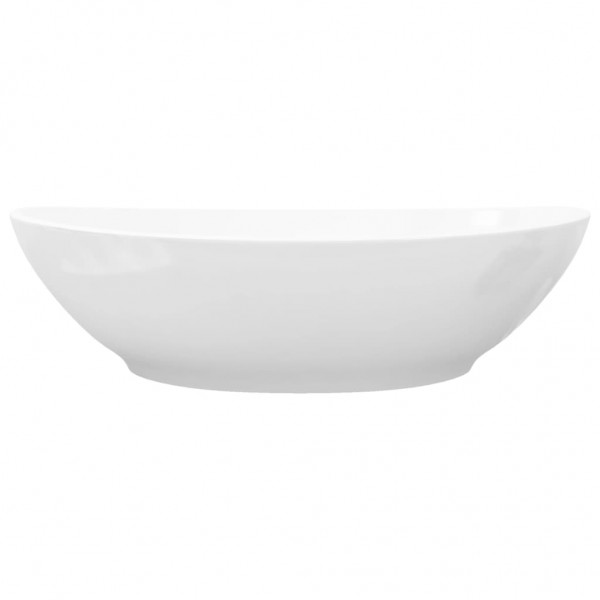 Lavabo ovalado de cerámica blanco 40x33 cm D