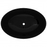 Lavabo ovalado de cerámica negro 40x33 cm 4