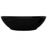 Lavabo ovalado de cerámica negro 40x33 cm 2