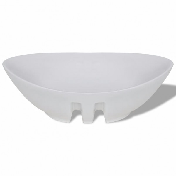 Lavabo ovalado y orificio desbordamiento cerámica 59x38.5 cm M 5