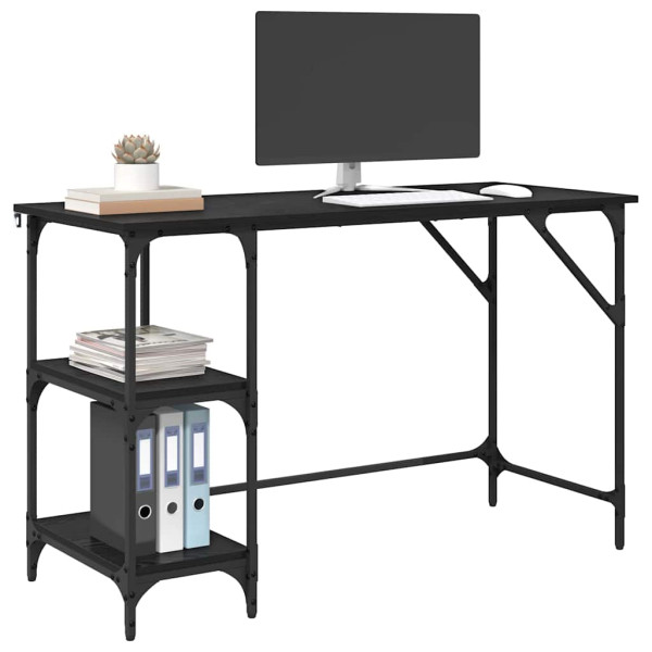 Escritorio Roble Negro 120 x 50 x 75 cm Madera contrachapada M 3