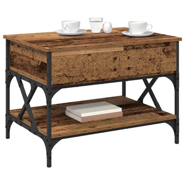 Mesa de Café Madera Vieja 70x50x50cm Madera contrachapada M 3