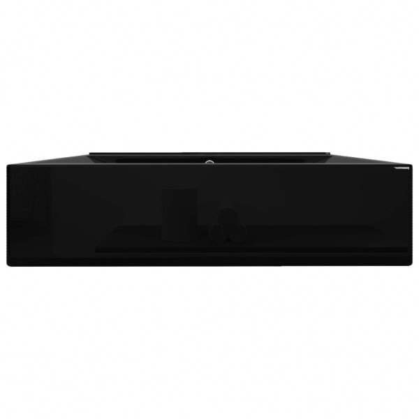 Lavabo rectangular cerámica orificio de grifo negro 60x46 cm M 4