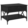 Mesa de Café Roble Negro 70x50x50cm Madera contrachapada 2