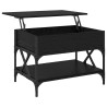 Mesa de Café Roble Negro 70x50x50cm Madera contrachapada 5