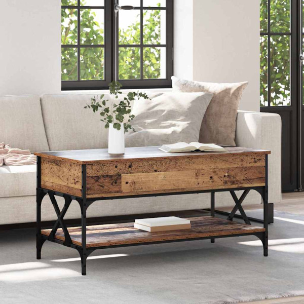 Mesa de Café Madera Vieja 100 x 50 x 50 cm Madera contrachapada D