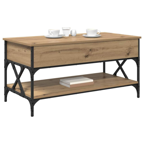 Mesa de Café Roble artesanal 100 x 50 x 50 cm M 3