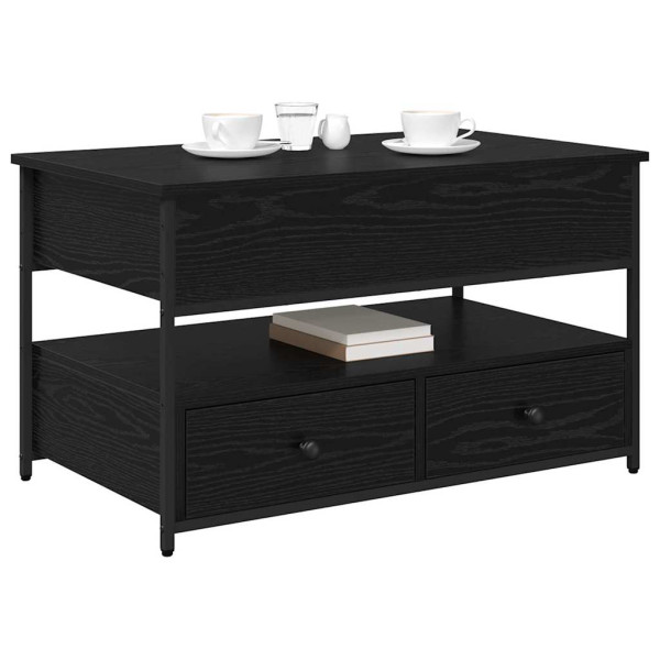 Mesa de Café Roble Negro 85 x 50 x 50 cm Madera contrachapada M 3