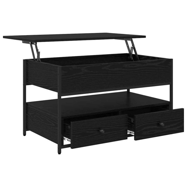 Mesa de Café Roble Negro 85 x 50 x 50 cm Madera contrachapada M 5