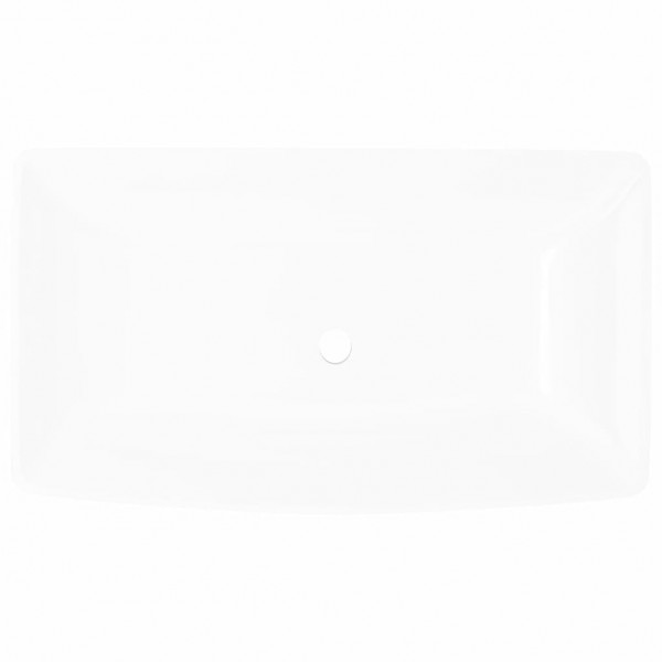 Cuvete Cerâmica de luxo Retangular Branca 71 x 39 cm M 3