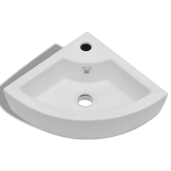 Lavabo con rebosadero blanco 45x32x12.5 cm M 3