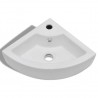 Lavabo con rebosadero blanco 45x32x12.5 cm 3