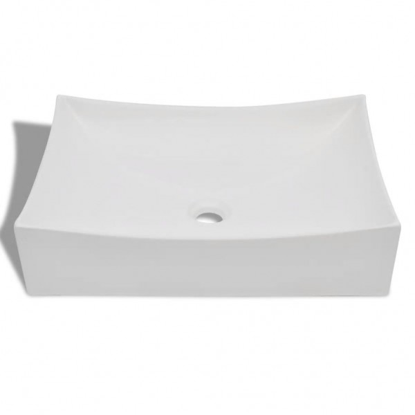 Lavabo de cerámica porcelana Art blanco con brillo M 3