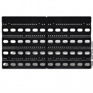 Cajas de almacenaje de garaje de pared 30 pzas azul y rojo H