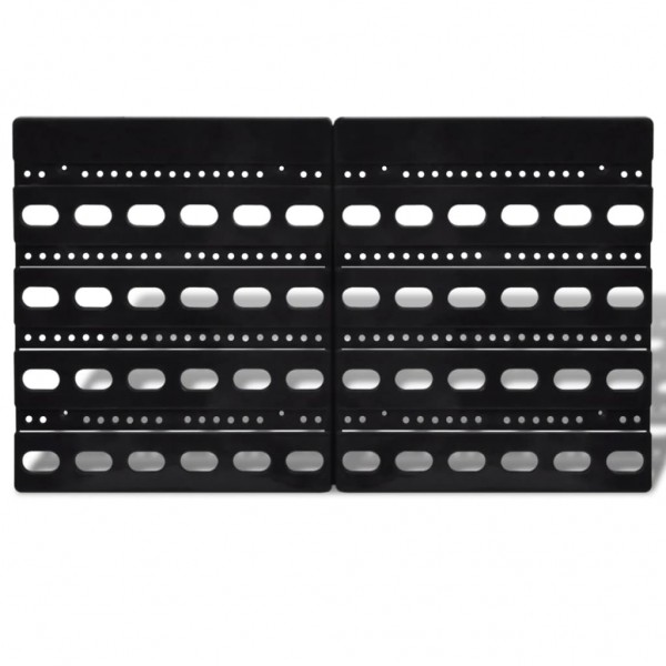 Cajas de almacenaje de garaje de pared 30 pzas azul y rojo M 2