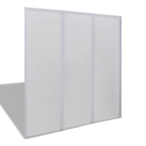 Painel de vidro dobrável para duche 3 peças 117 x 120 cm M 2