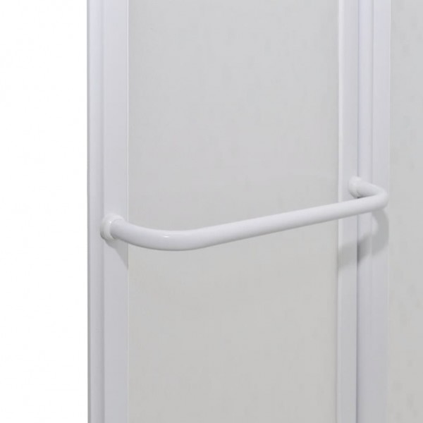 Cabine de duche 140 x 168 cm 7 painéis dobráveis com toalheiro M 5