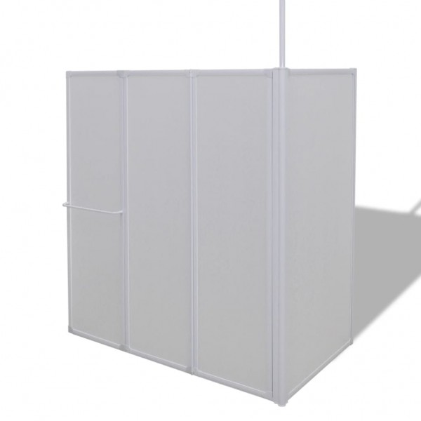 Cabine de duche dobrável formato L 70x120x137 cm 4 painéis M 2