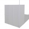 Cabine de duche dobrável formato L 70x120x137 cm 4 painéis 2