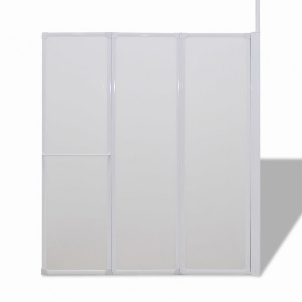 Mampara de ducha de pared en forma L 4 paneles plegables 70x120x137 cm M 3