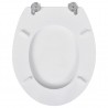 Asiento inodoro WC MDF tapa diseño blanco 5