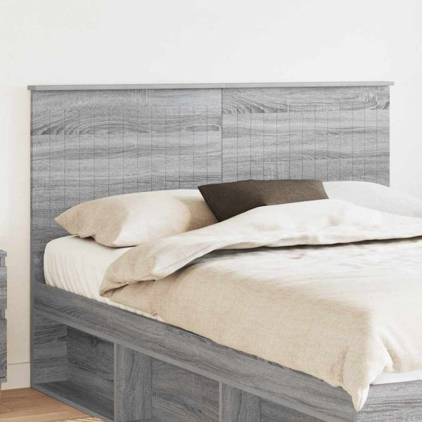 Cabecero con cabecera Gris Sonoma 140 cm Madera contrachapada D