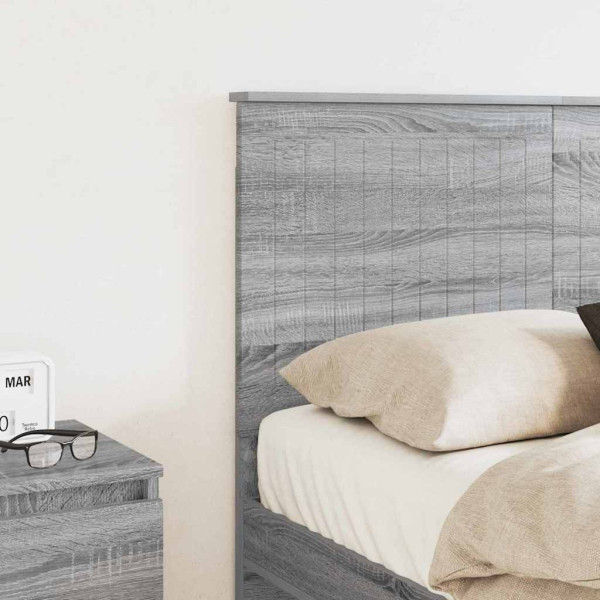 Cabecero con cabecera Gris Sonoma 120 cm Madera contrachapada M 3