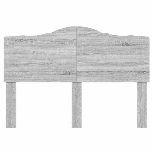 Cabecero con cabecera Gris Sonoma 140 cm Madera contrachapada M 4