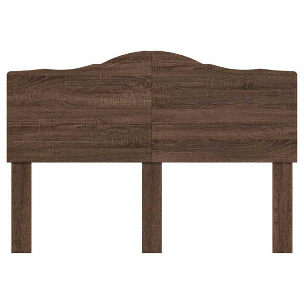 Cabecero con cabecera Roble Marrón 140 cm Madera contrachapada M 4