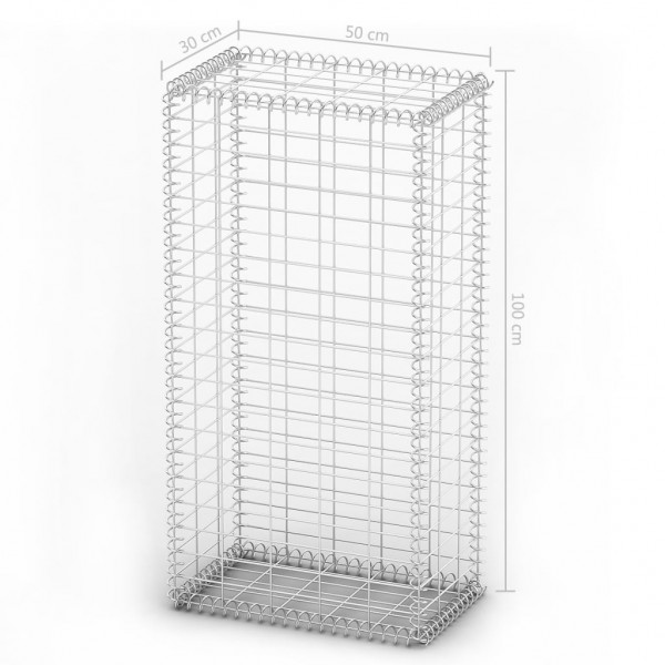 Cesta para muro de gaviones de alambre galvanizado 100x50x30 cm M 5
