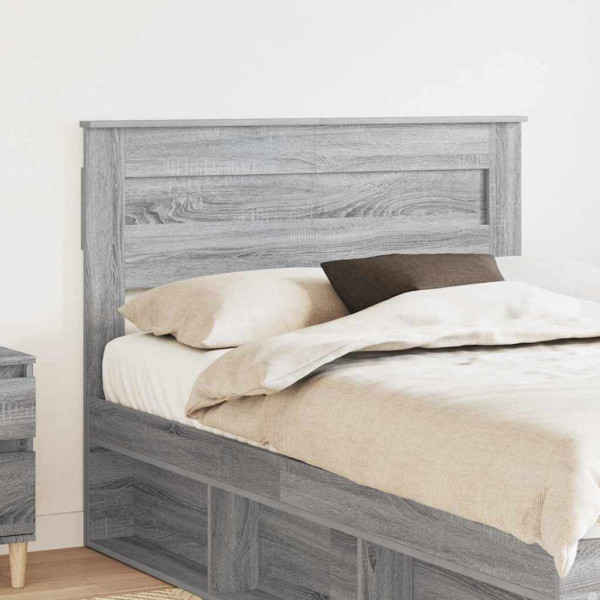 Cabecero con cabecera Gris Sonoma 135 cm Madera contrachapada D