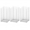 Conjunto de gabiões 3 pcs arame galvanizado 25 x 25 x 50 cm 2