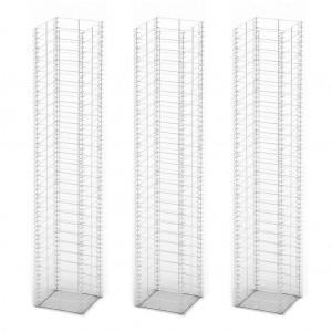 Cestas de muro de gaviones alambre galvanizado 25x25x150cm 3 ud H