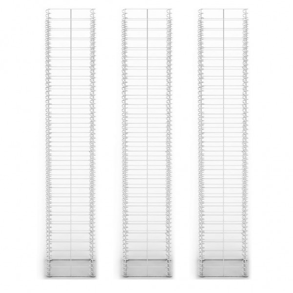 Cestas de muro de gaviones alambre galvanizado 25x25x150cm 3 ud M 3