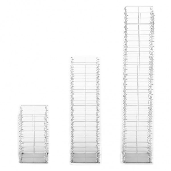 Conjunto de gabiões 3 pcs arame galvanizado M 3