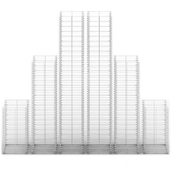 Cestas de muro de gaviones alambre galvanizado 6 unidades M 3