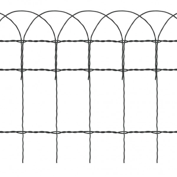Cerca divisória para jardim em ferro revestido a pó 10x0.4 m M 3