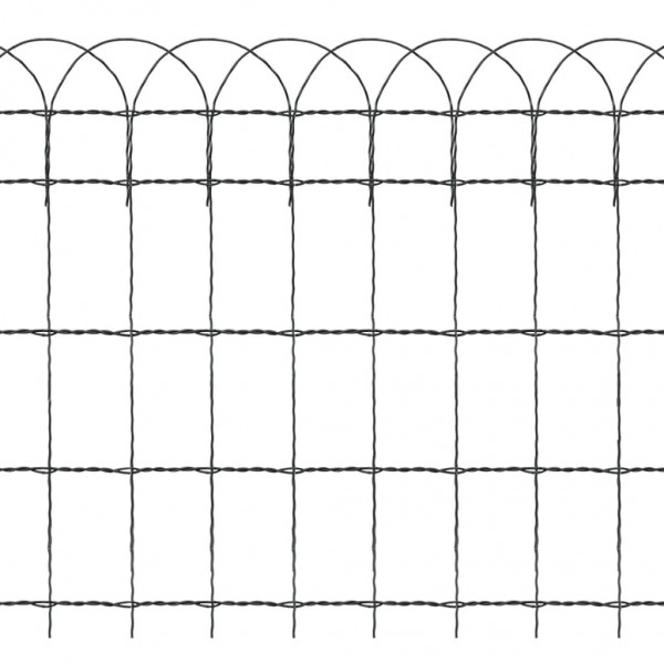 Cerca para césped de hierro recubierto en polvo 10x0.65 m M 3