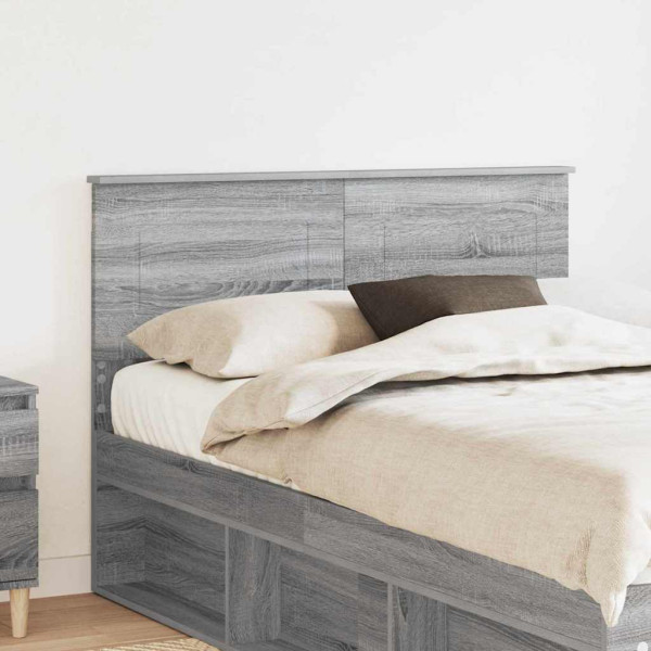 Cabecero con cabecera Gris Sonoma 135 cm Madera contrachapada D