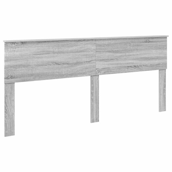 Cabecero con cabecera Gris Sonoma 200 cm Madera contrachapada M 2
