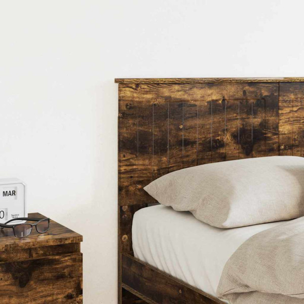 Cabecero con cabecera Roble ahumado 120 cm Madera contrachapada M 3