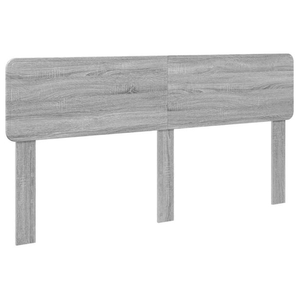 Cabecero con cabecera Gris Sonoma 200 cm Madera contrachapada M 2
