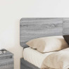 Cabecero con cabecera Gris Sonoma 140 cm Madera contrachapada 3