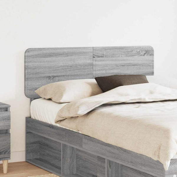 Cabecero con cabecera Gris Sonoma 135 cm Madera contrachapada D